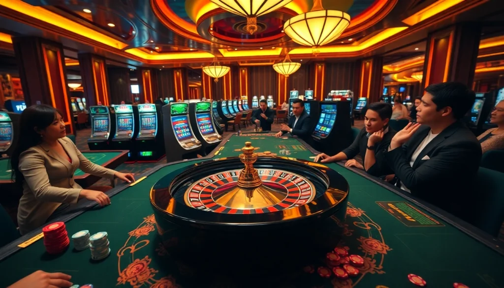 Engaging scene of players enjoying luck at a table with a lucky88 bet.